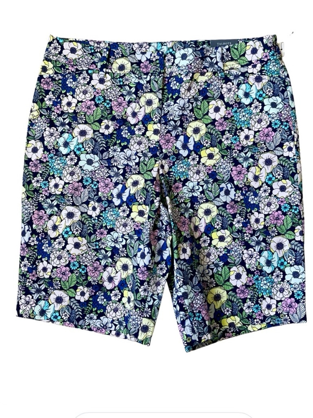 NWT Talbots Floral Perfect Shorts 10.5” Size 10 Stretch